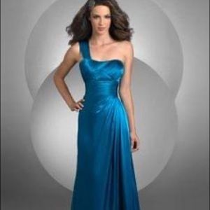 Formal Satin Teal dress